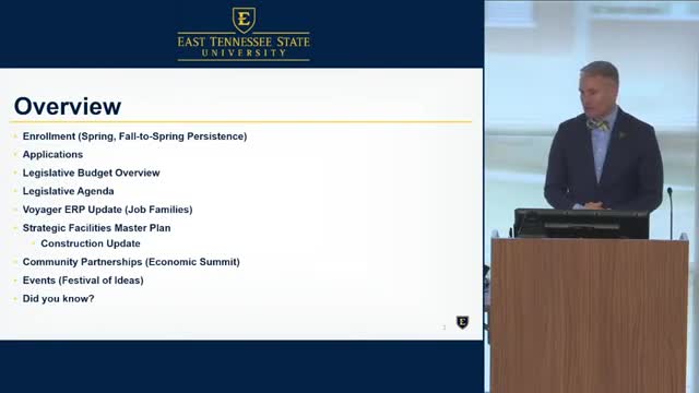 ETSU reports record applications and enrollment growth amid strategic planning efforts