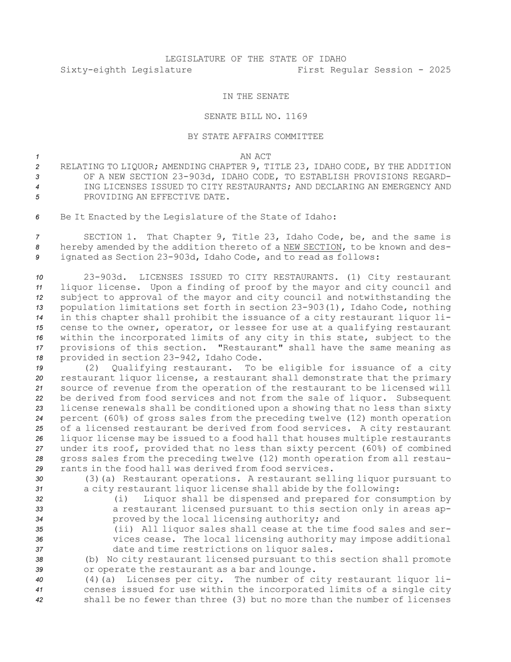 Idaho City Council sets new liquor license regulations effective July 2025