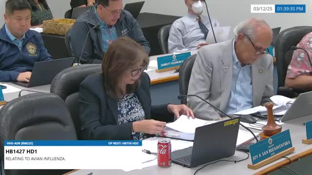 Avian influenza bill advances after heated public testimony; DOH and Ag detail response needs