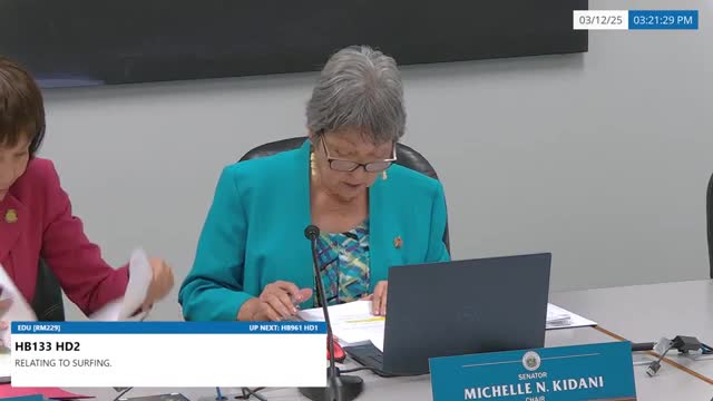 Hawaii Senate Committee endorses House Bill 133 for interscholastic surfing program