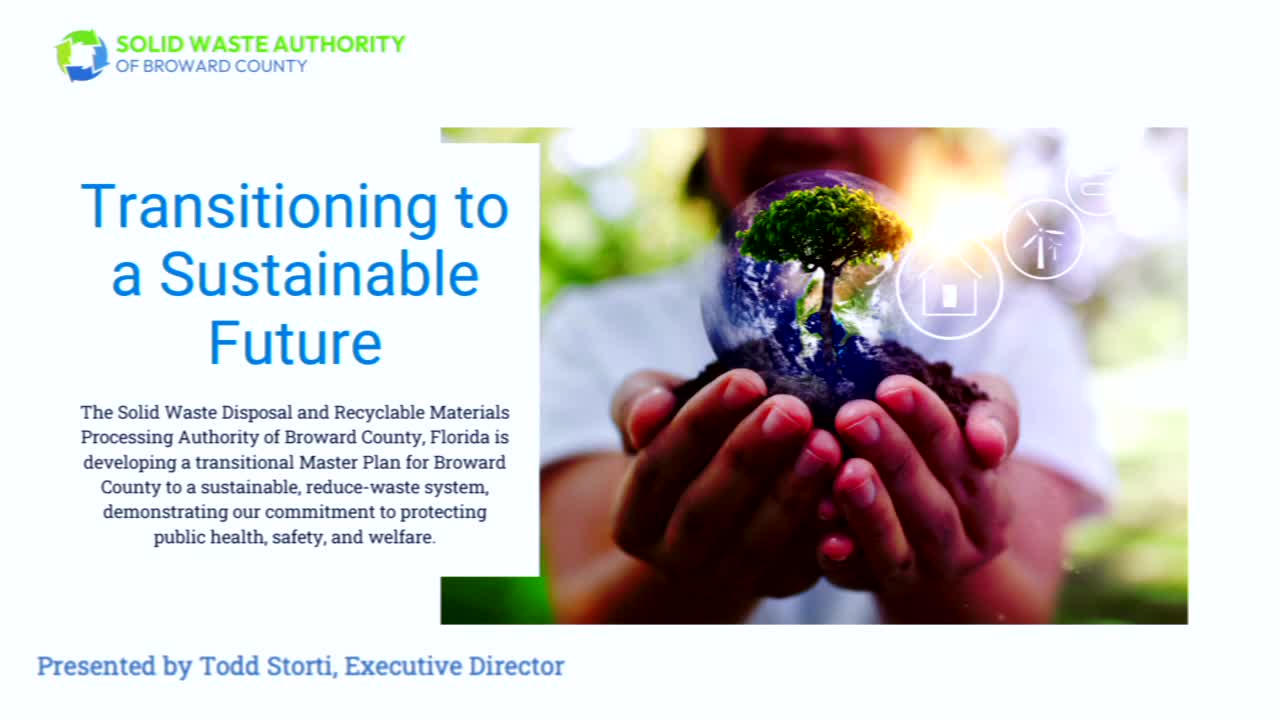 Solid Waste Authority targets August for final master plan approval in Broward County