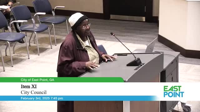 Resident Eric Coleman urges Eastpoint council to improve planning and zoning website data