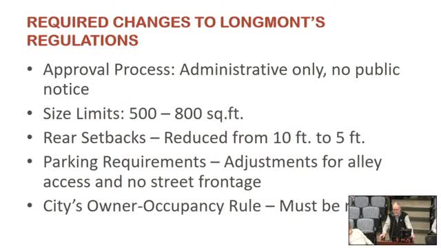 Longmont Council debates residency and short-term rental rules for accessory dwelling units