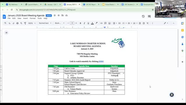 Lake Norman Charter auditor issues unmodified opinion on 2023–24 financials; cash position, debt noted