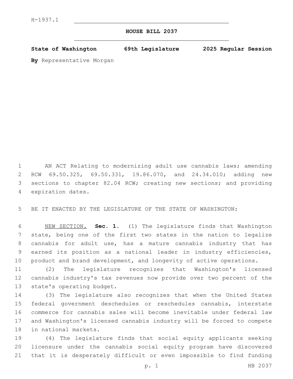 Washington legislature modernizes adult use cannabis laws to enhance industry competitiveness