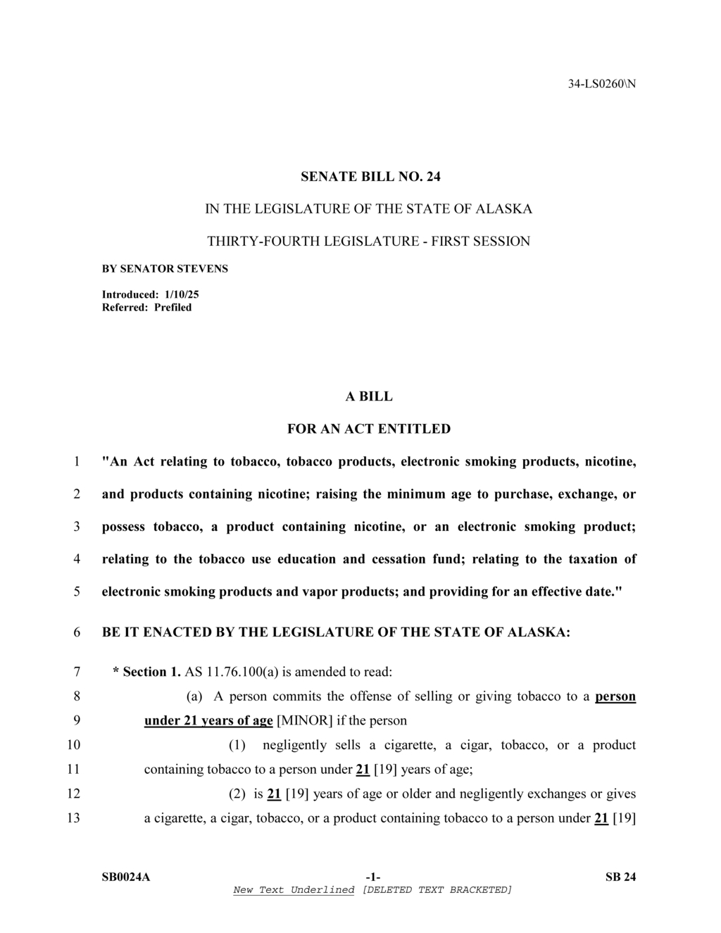 Alaska legislators revise tobacco possession laws for individuals under 21