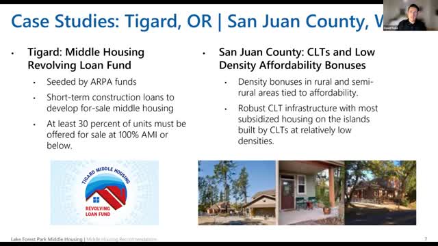 Lake Forest Park explores affordable housing options with community land trusts