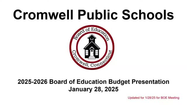 Cromwell Public Schools proposes $40.5M budget focused on student services and equity