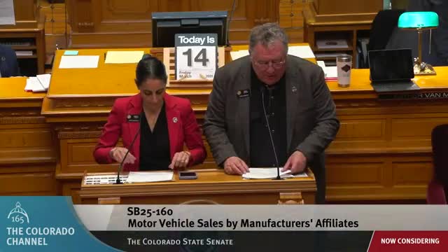 Colorado Senate debates bill protecting dealerships and EV market competition
