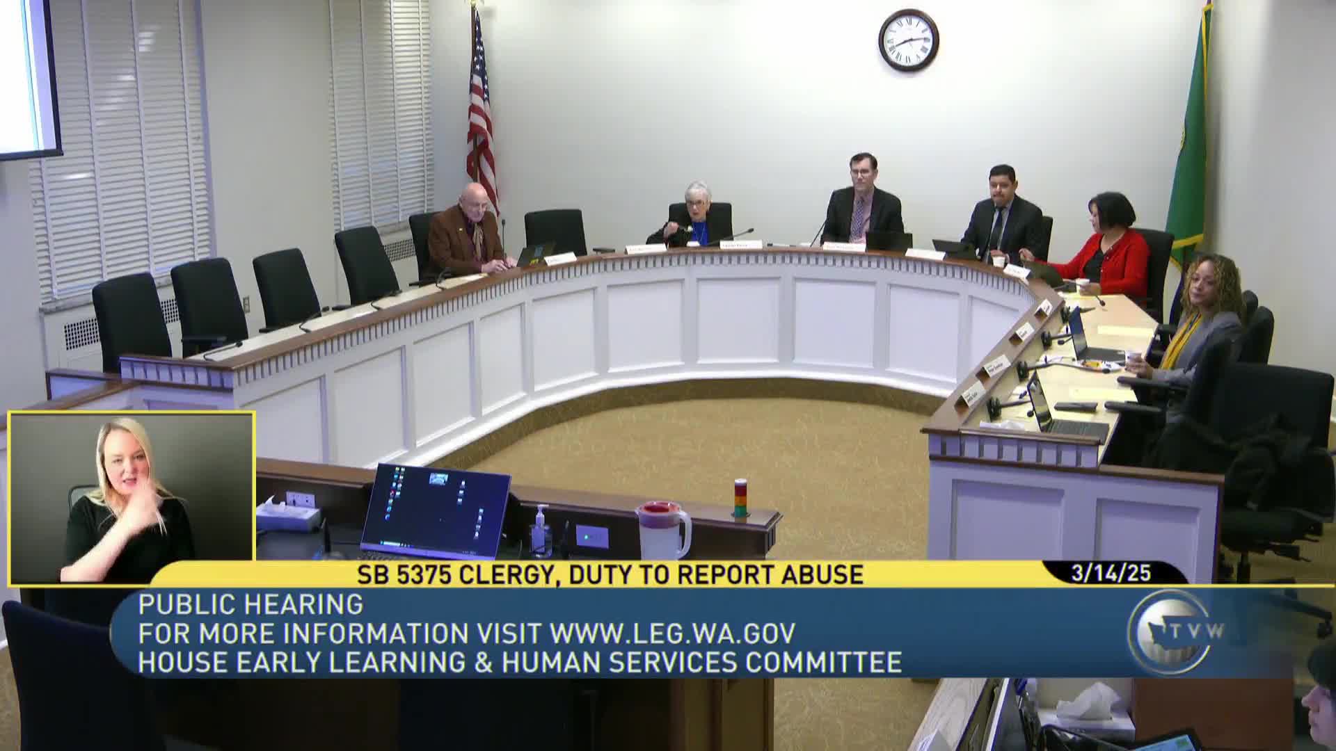 Senate Bill 5375 mandates clergy to report child abuse and neglect