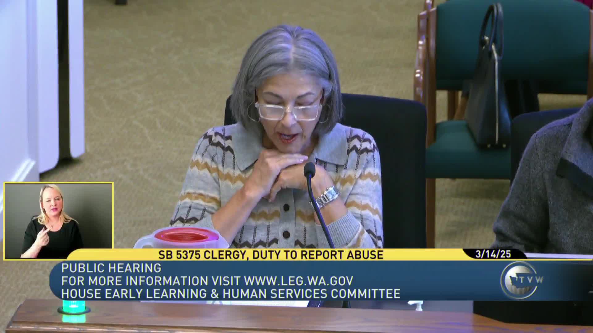 Washington Senate debates SB 5375 mandating clergy report child abuse