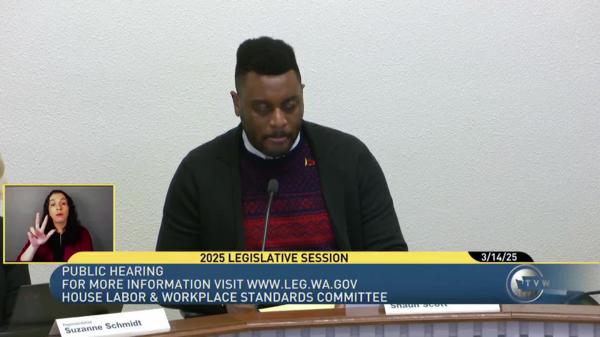 Senator Ramos briefs committee on bill reorganizing Public Employees Collective Bargaining Act