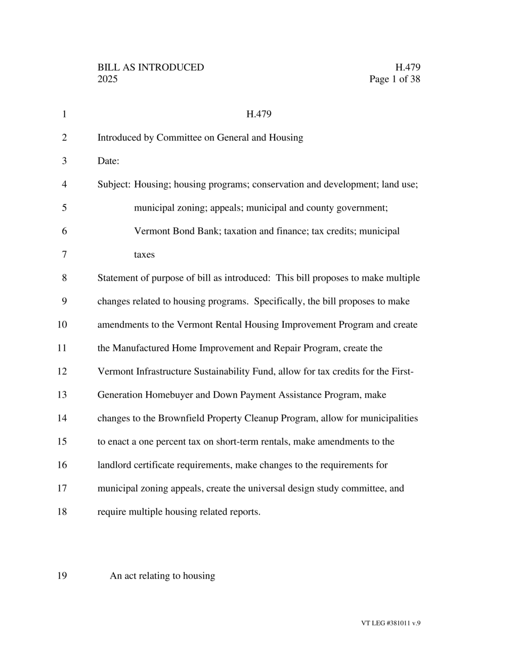 Vermont establishes Infrastructure Sustainability Fund to support housing development