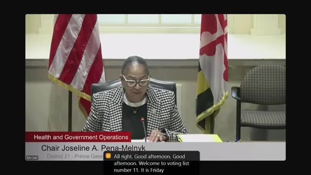 Maryland health committee approves key bills on nursing and community health workers