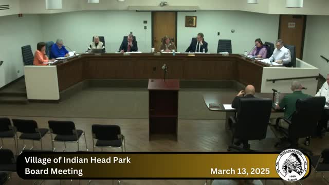 Indian Head Park board weighs Flock live‑video cameras; staff estimate ~$33,000 first‑year cost for eight‑camera plan