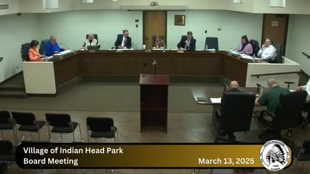 Indian Head Park releases preliminary 2026 budget; capital fund shows temporary negative balance pending reimbursements