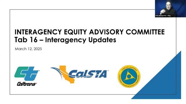 State transportation agencies outline advisory opportunities: Transit task force, CAPTI and SB1 project review among priorities