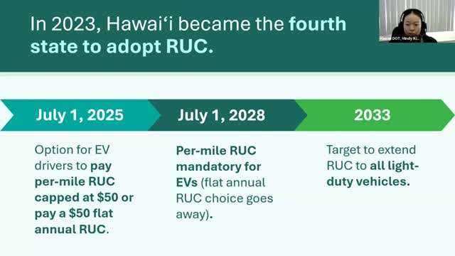 Hawaii enacts road usage charge for electric vehicles starting July 2025