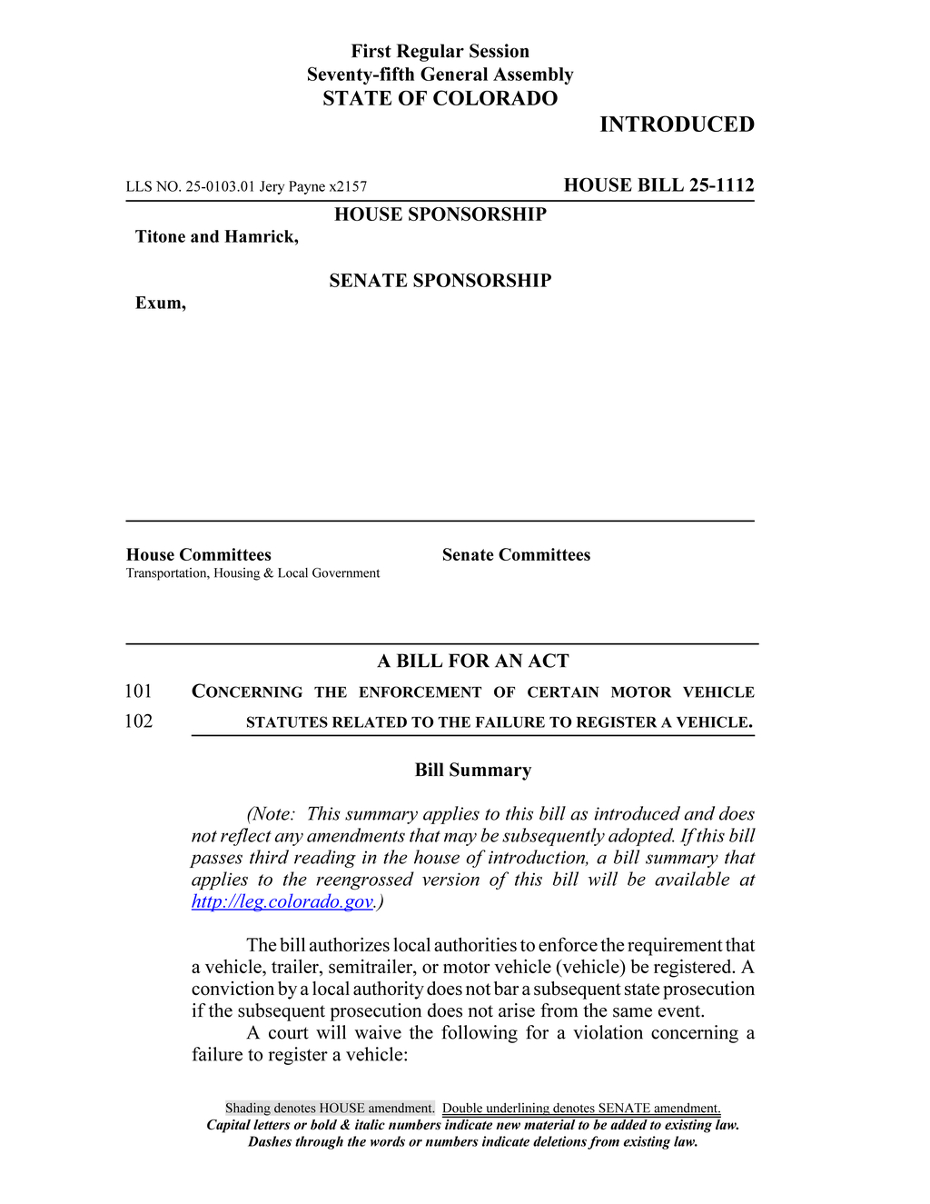 Colorado enforces new vehicle operation and traffic violation laws