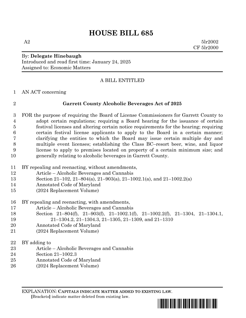 Garrett County Board approves beer wine liquor festival license regulations