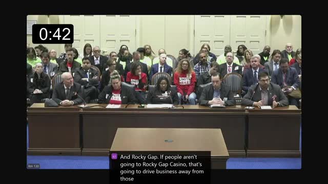 Union representatives urge rejection of Maryland's House Bill 17 on iGaming