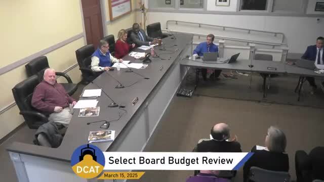 Select Board reviews FY26 draft budget; approves school and department budgets amid rising health and retirement costs