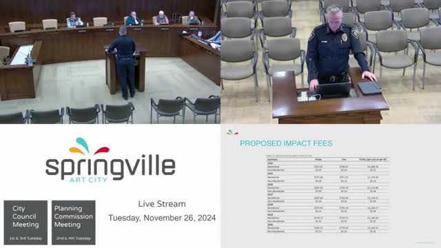 Springville council reviews impact fees for public safety amid growth concerns