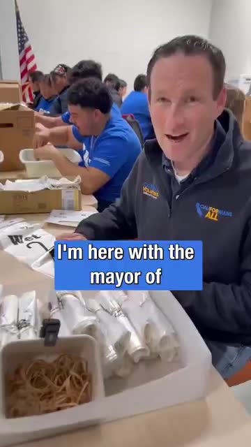 College Corps fellows assemble student activity bags in San Jose; program representative urges volunteers to sign up