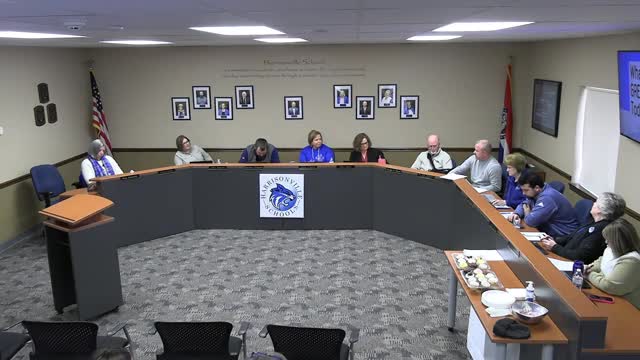 Harrisonville R‑IX discusses snow‑day accounting, AMI use and proposed contract language on staff work days