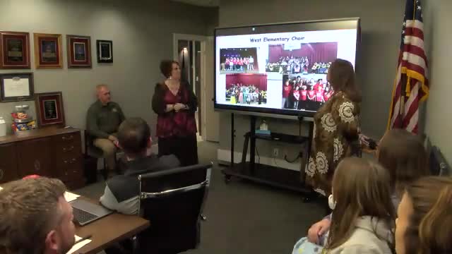 West Elementary choir and Beta Club showcase achievements at community meeting