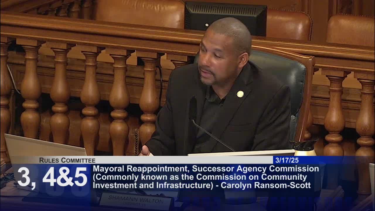 Reverend Carolyn Ransom Scott seeks reappointment to OCII Commission in San Francisco