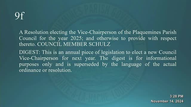 Plaquemines Parish Council extends emergency response to saltwater intrusion and amends food truck regulations