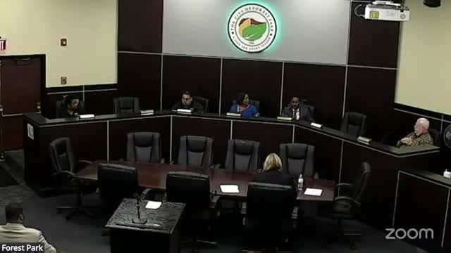 Forest Park manager and staff present February departmental and financial updates to council