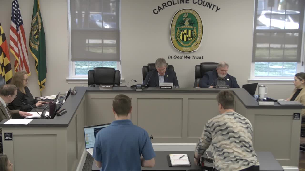 Caroline County commissioners debate $7.3M in capital funds as FY26 requests top $10.4M