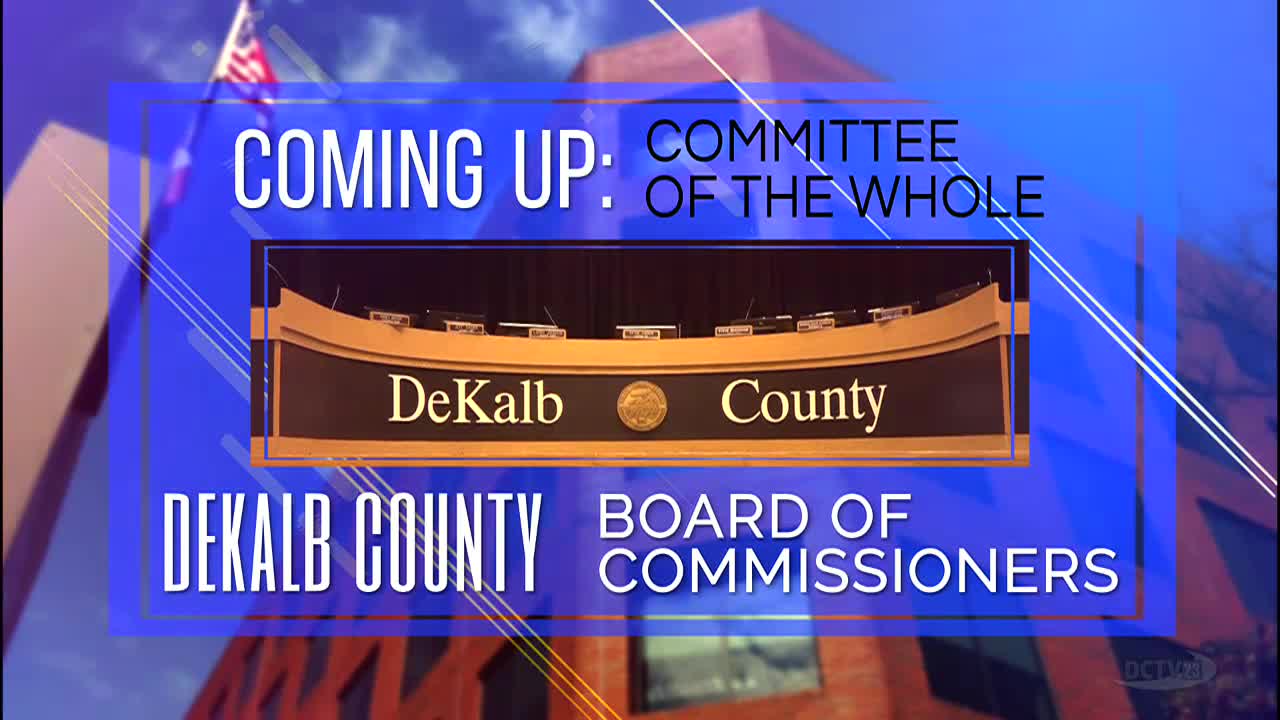 DeKalb County committees approve key infrastructure and budget initiatives