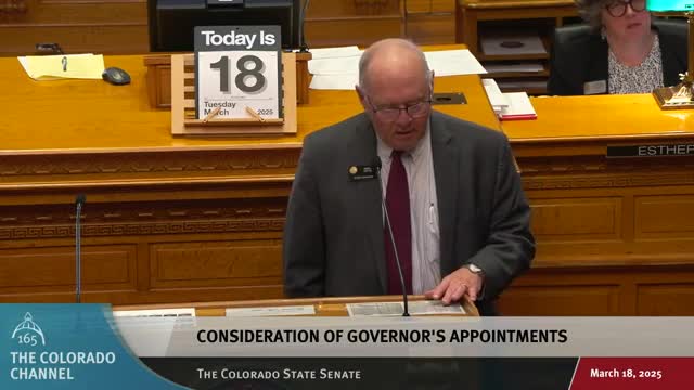 Senator votes no on Tuchton appointment as Colorado Parks and Wildlife Commissioner