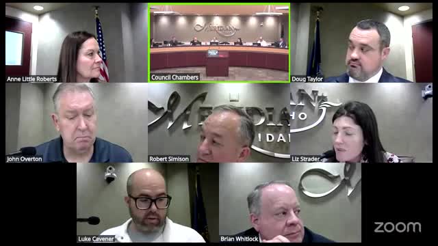 Meridian council approves appointment to Planning & Zoning, adopts agenda and consent items, and votes to enter executive session