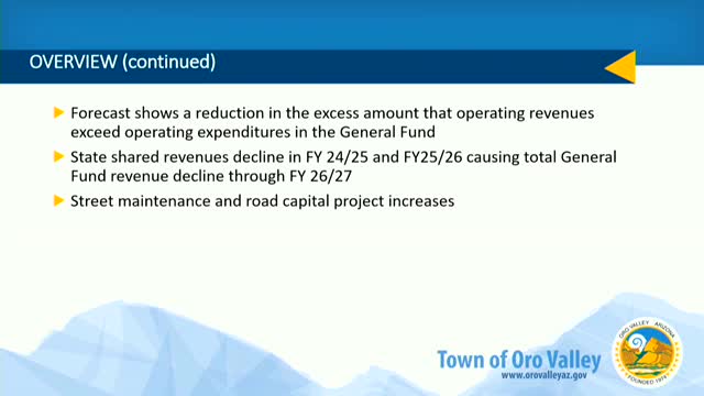 Oro Valley faces declining shared revenues impacting road maintenance funding