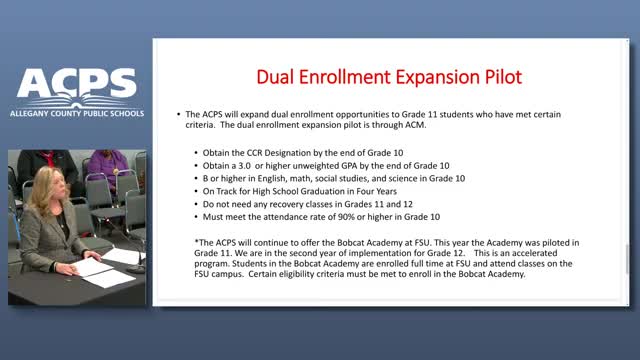 Allegheny High School highlights success of Bobcat Academy and academic scheduling plans