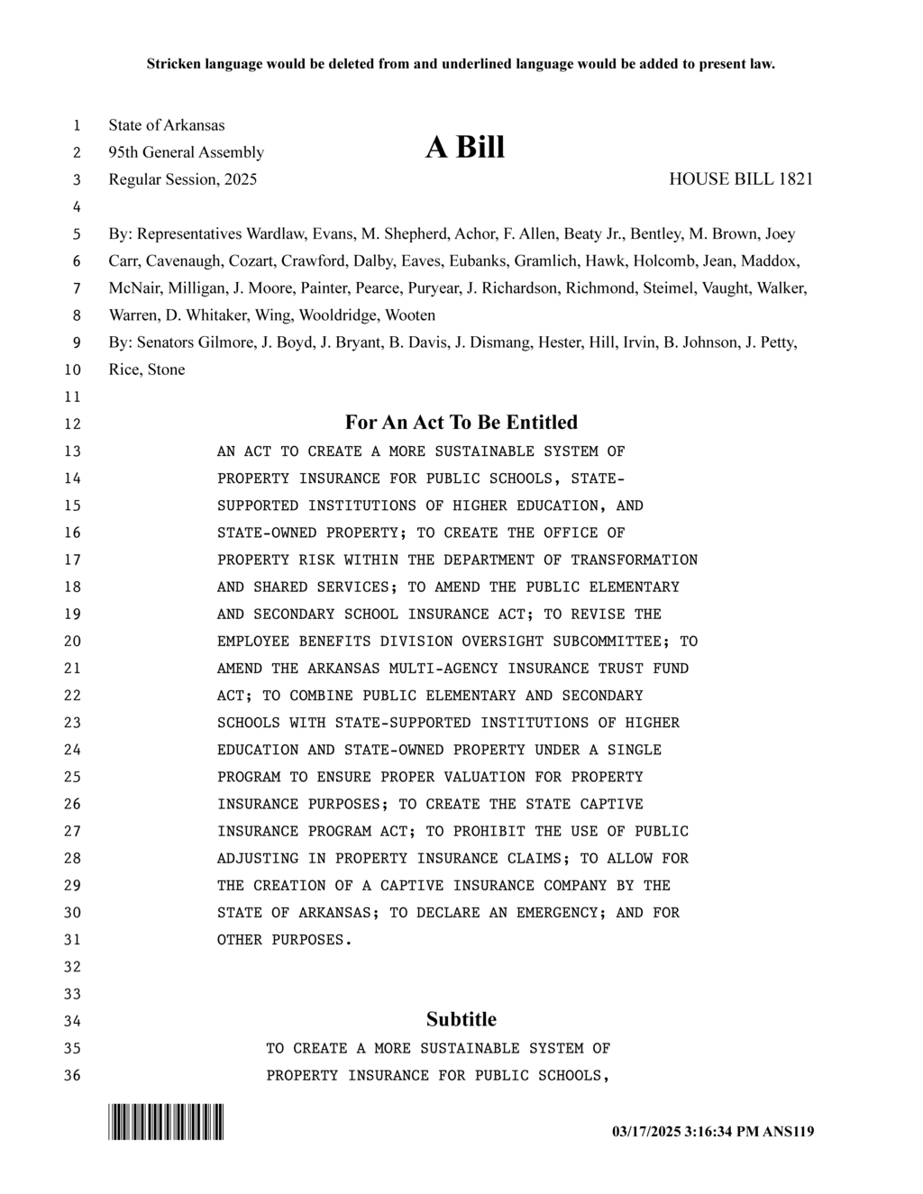 Arkansas establishes Public School Insurance Trust Fund for education safety