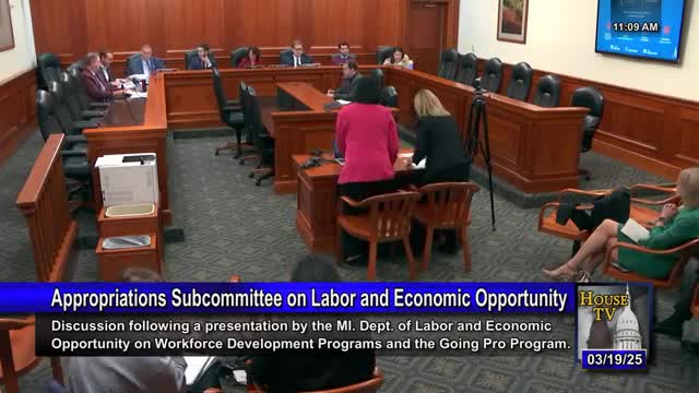 Wendy Block highlights Michigan's workforce development challenges during legislative presentation