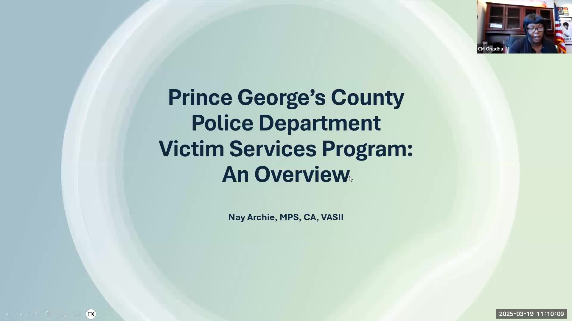 Prince George's County workgroup reviews expanded victim services, considers compensation and trauma centers