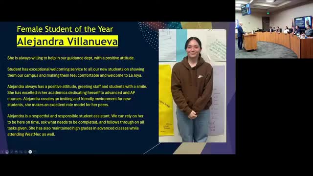 WESMEC student Alejandro Villanueva recognized for leadership and academic excellence