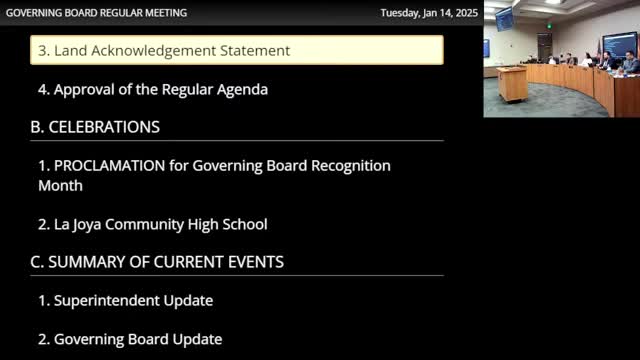 Votes at a glance: agenda and consent items approved; no policy votes taken on new programs