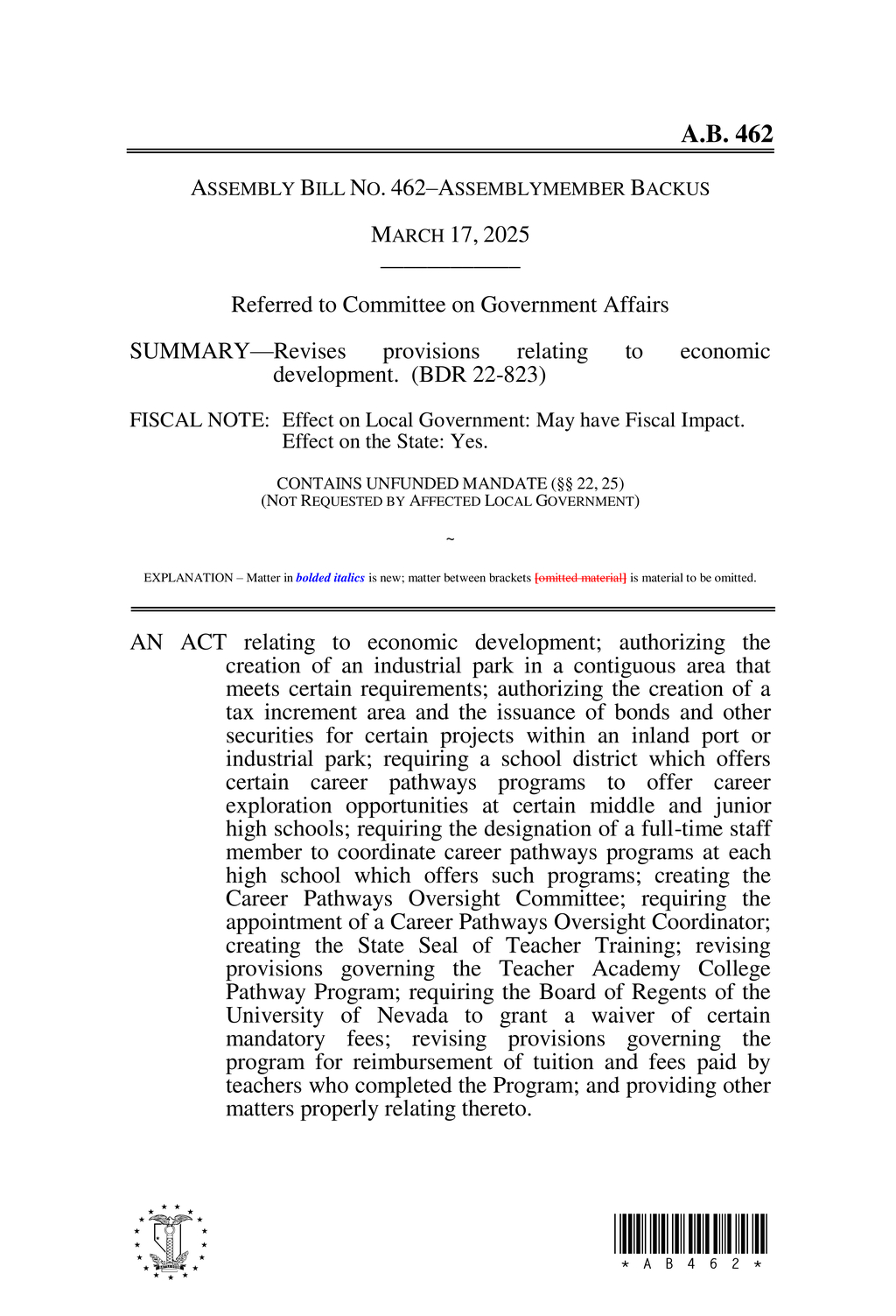 Nevada establishes Career Pathways Oversight Committee to enhance workforce education