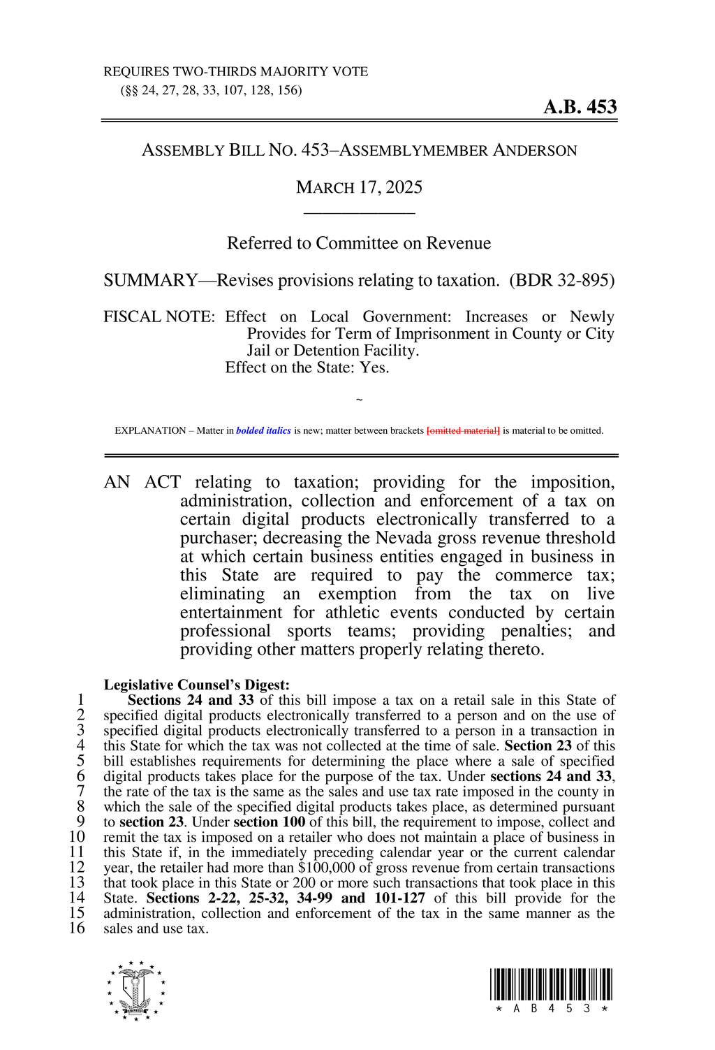Nevada proposes new tax guidelines for out-of-state retailers