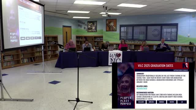 Nelson County Schools sets graduation dates and discusses staffing priorities