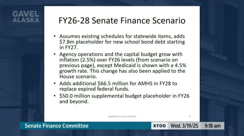 Alaska legislature faces $728 million deficit in FY 2028 budget discussions
