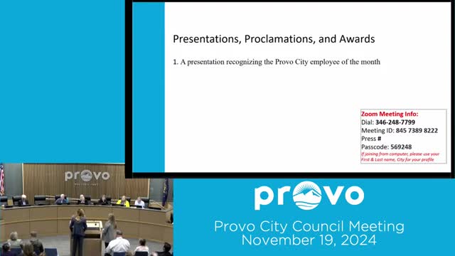 Provo honors Annalie Larsen as November 2024 employee of the month