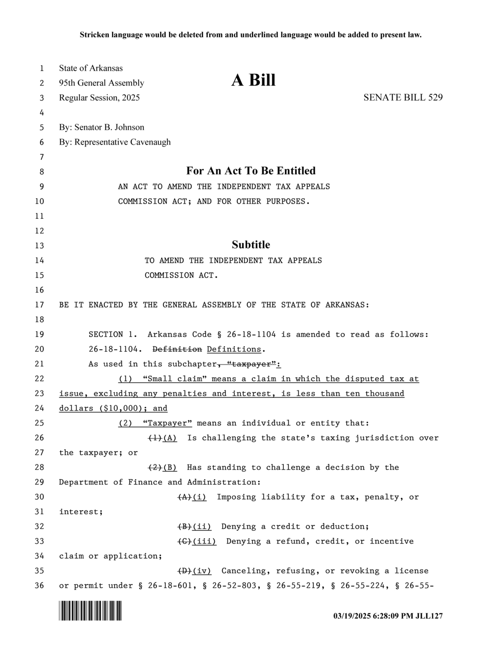 Arkansas establishes Independent Tax Appeals Commission for dispute resolution